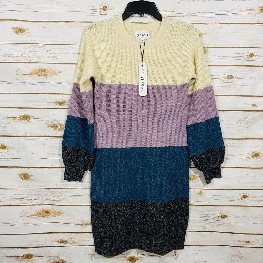 Olive and Oak Women Long Sleeve Sweater Dress